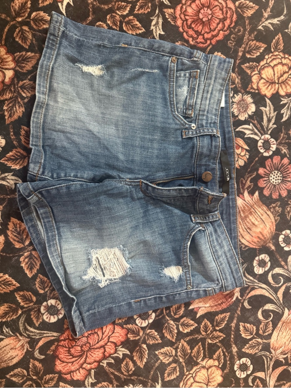 Joe's Jeans Distressed Blue Denim Shorts